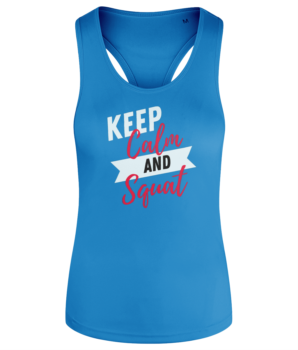Gym Quote Women's Racerback Tank Top Vest - Squat