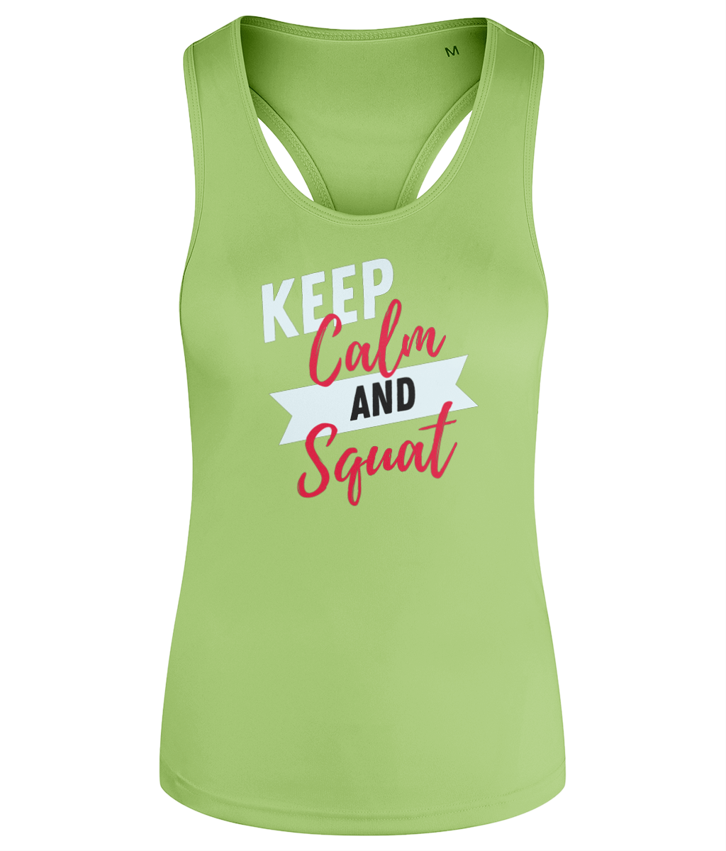 Gym Quote Women's Racerback Tank Top Vest - Squat