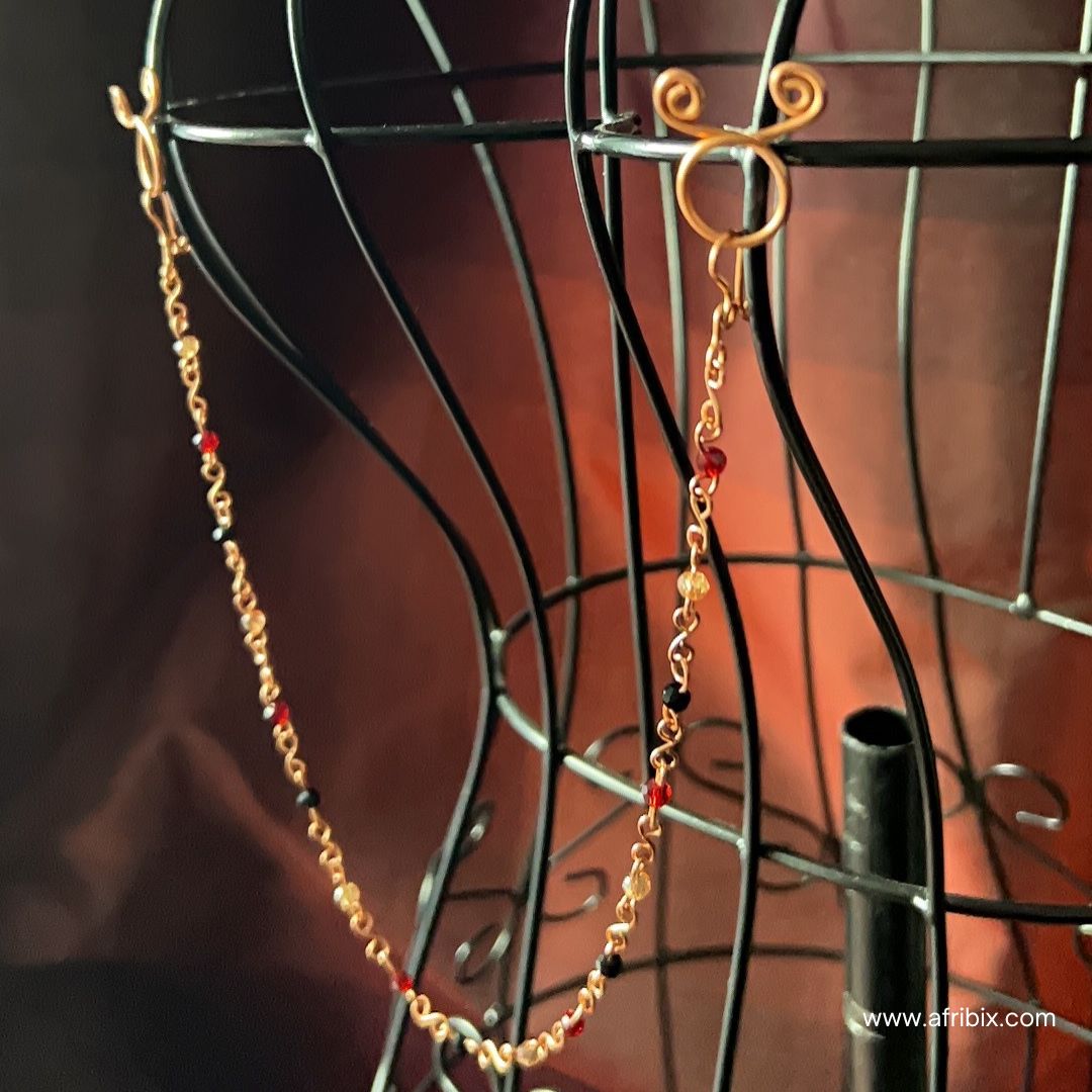 Adagio Chain Adjustable Non-permanent Crystal Nipple Rings, No Piercing Jewellery