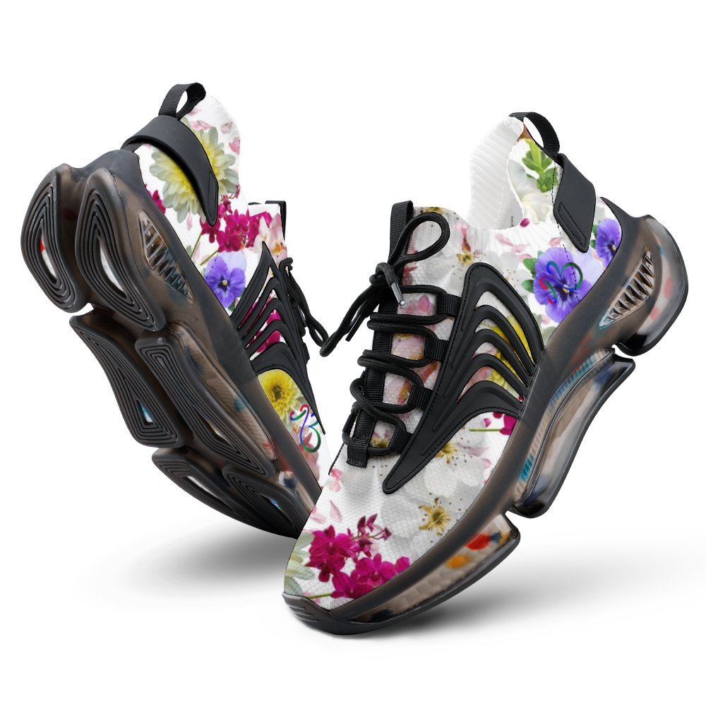 Floral Sneakers Air Max 270 White Black Floral Floral Pattern Air