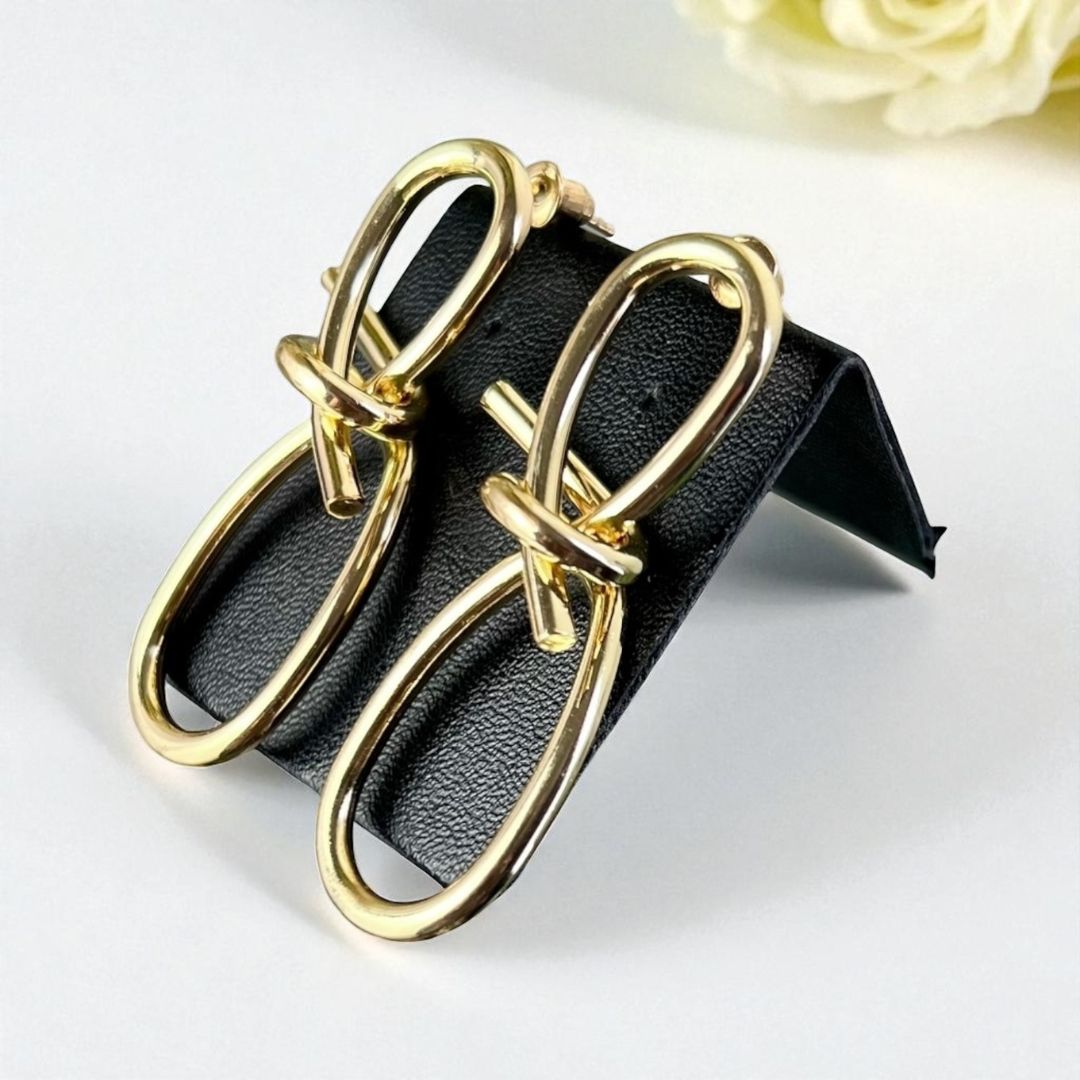 Gold Bow Statement Earring