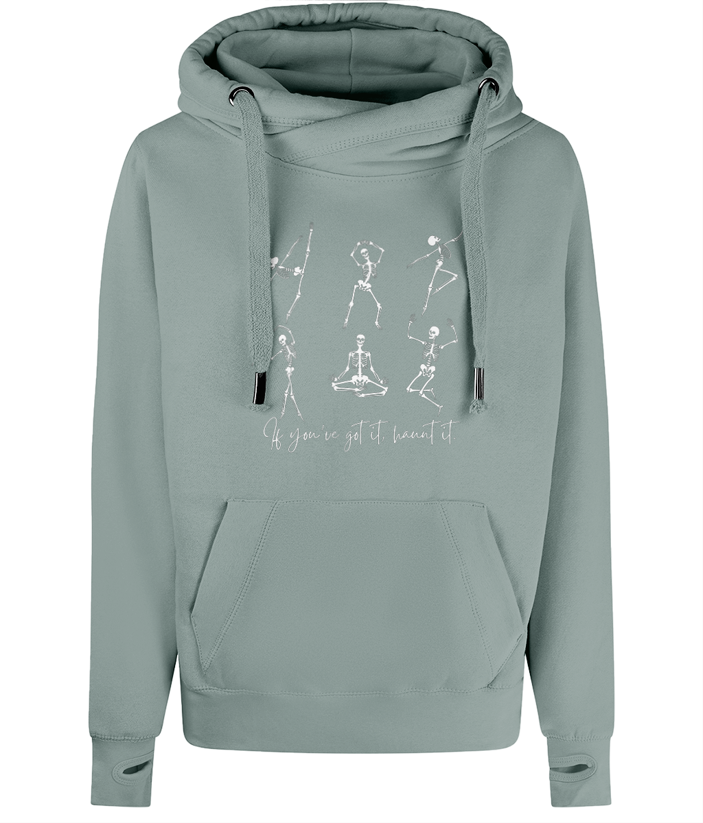 Unisex Halloween Cross Neck Skeleton Hoodie