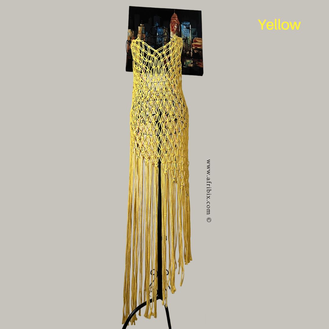 Macrame Net Dress Summer Beach Coverall