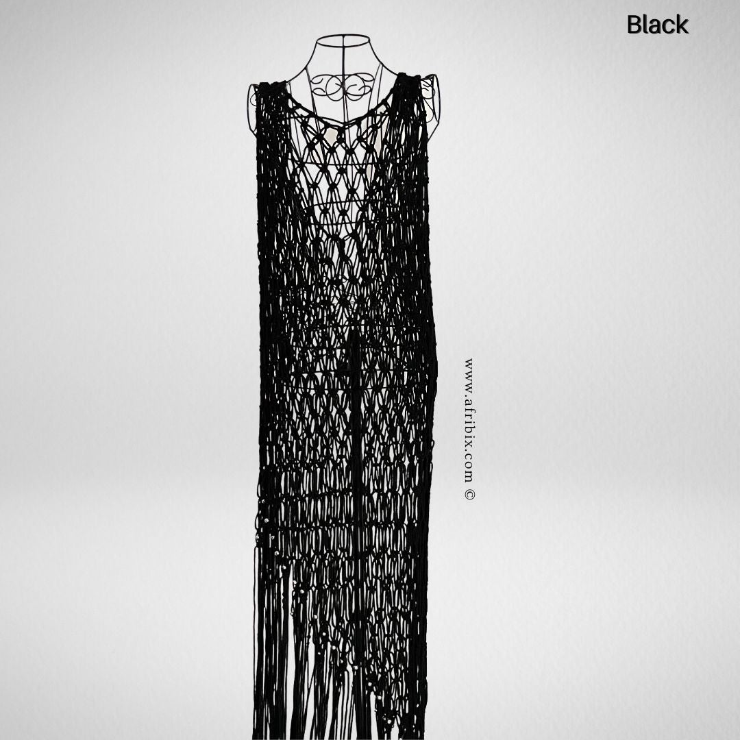 Macrame Net Dress Summer Beach Coverall