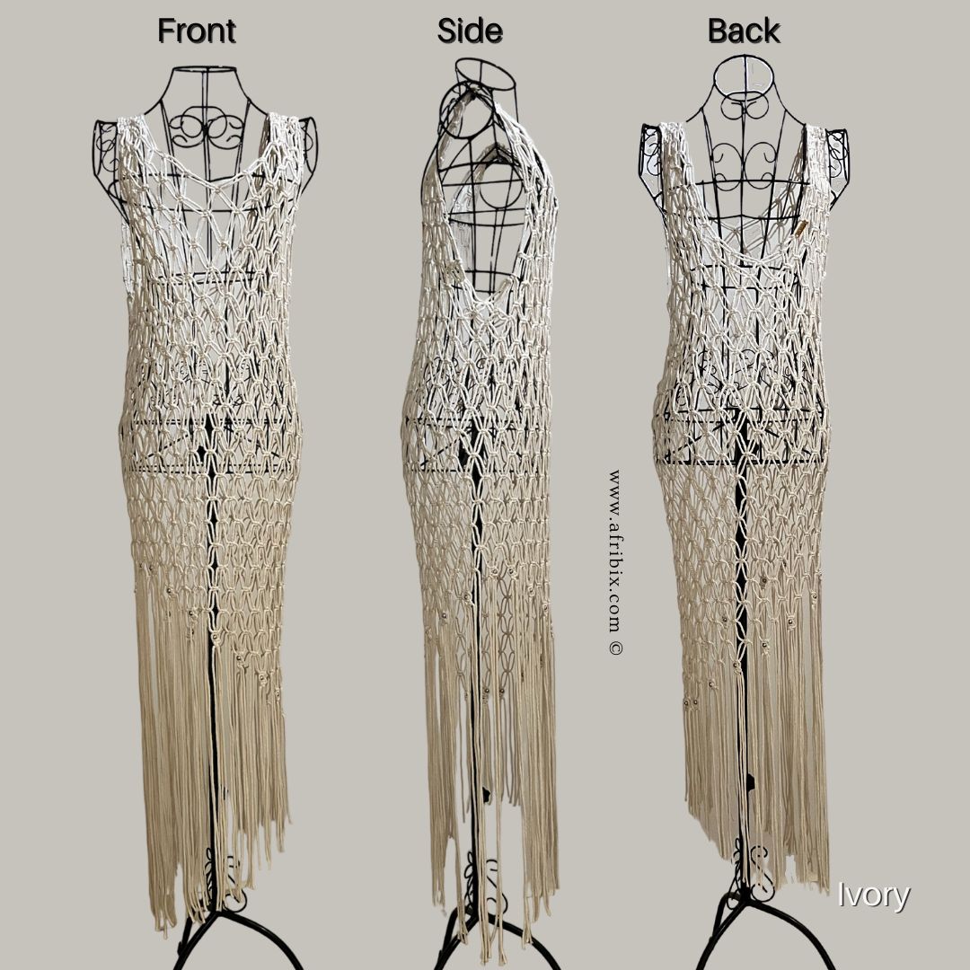 Macrame Net Dress Summer Beach Coverall