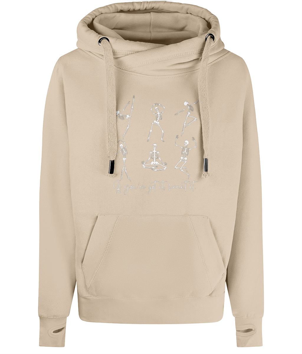 Unisex Halloween Cross Neck Skeleton Hoodie