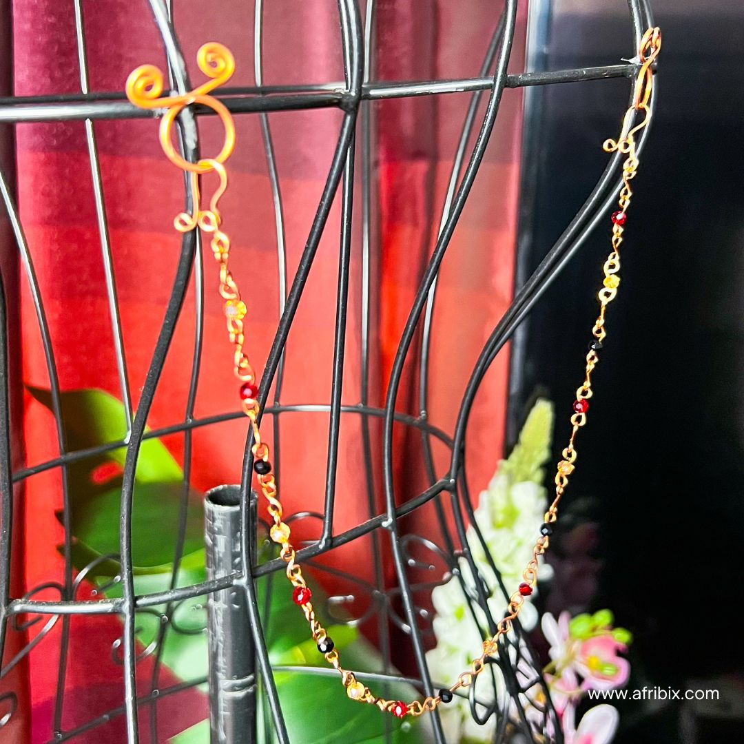 Adagio Chain Adjustable Non-permanent Crystal Nipple Rings, No Piercing Jewellery