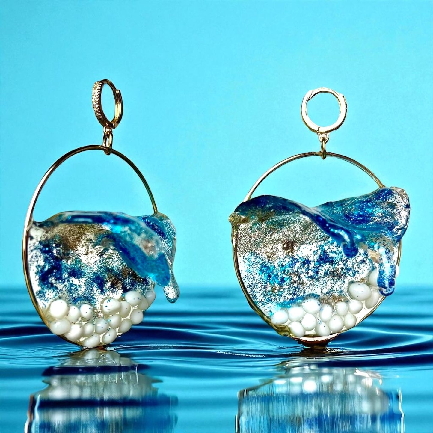 Ọ̀shìmìrì Ocean Waves Earring