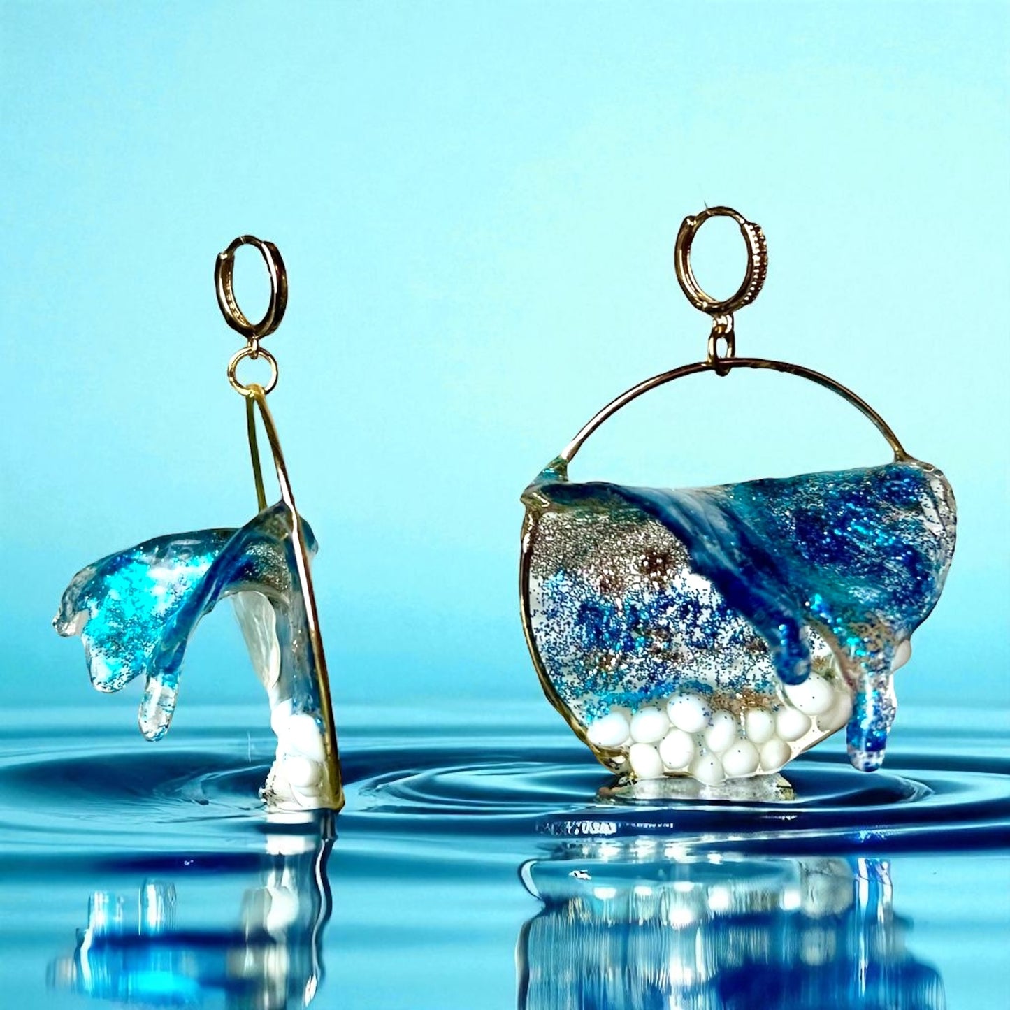 Ọ̀shìmìrì Ocean Waves Earring