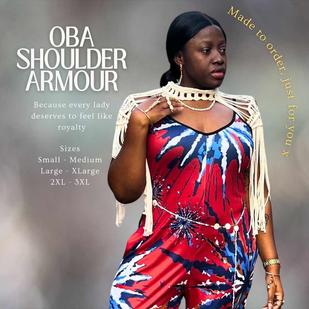 Oba Shoulder Armour Macrame Top