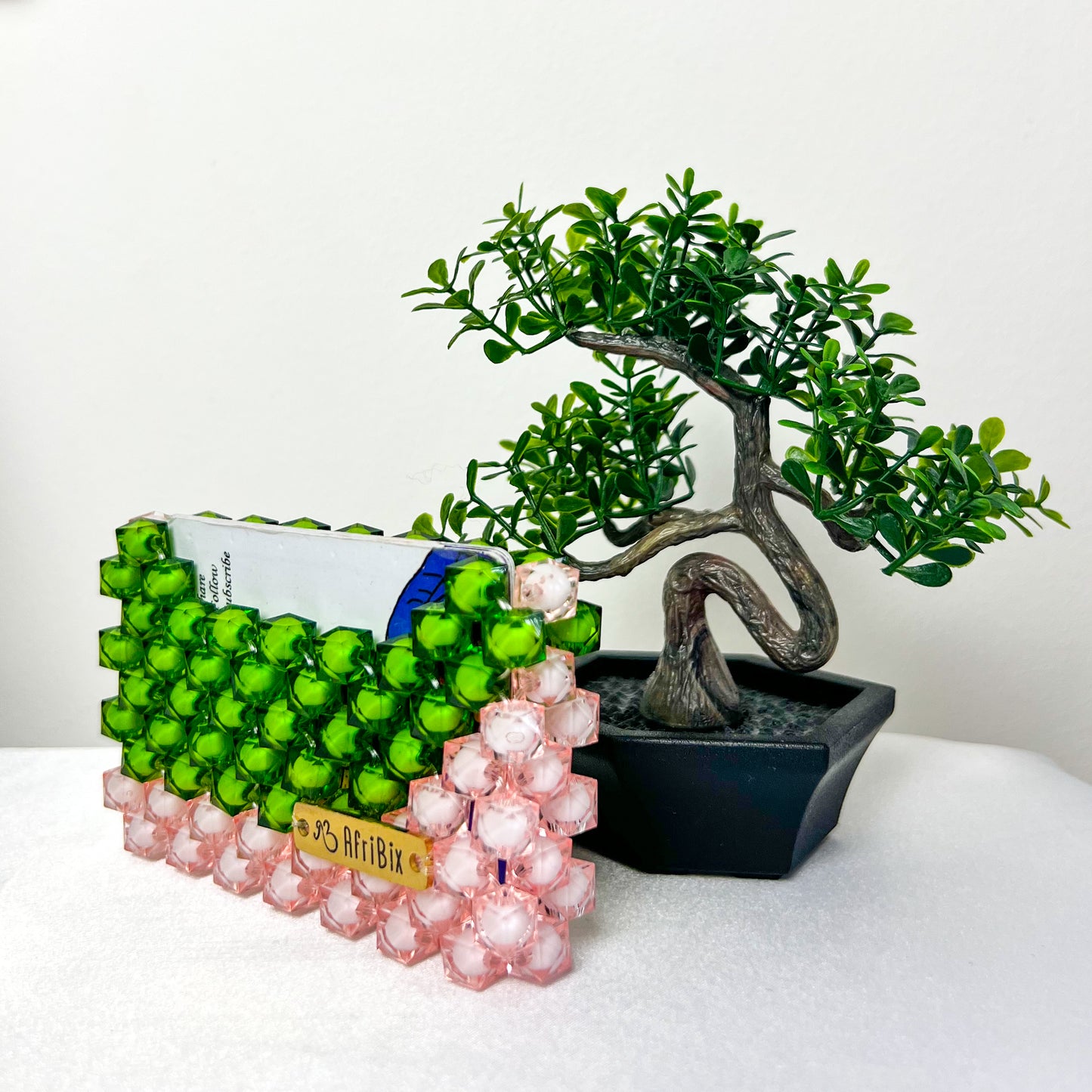Pink and Green Business Card and Credit Card Holder