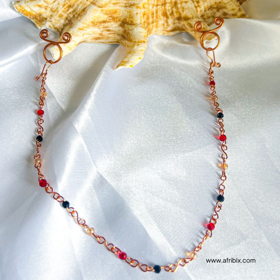 Adagio Chain Adjustable Non-permanent Crystal Nipple Rings, No Piercing Jewellery