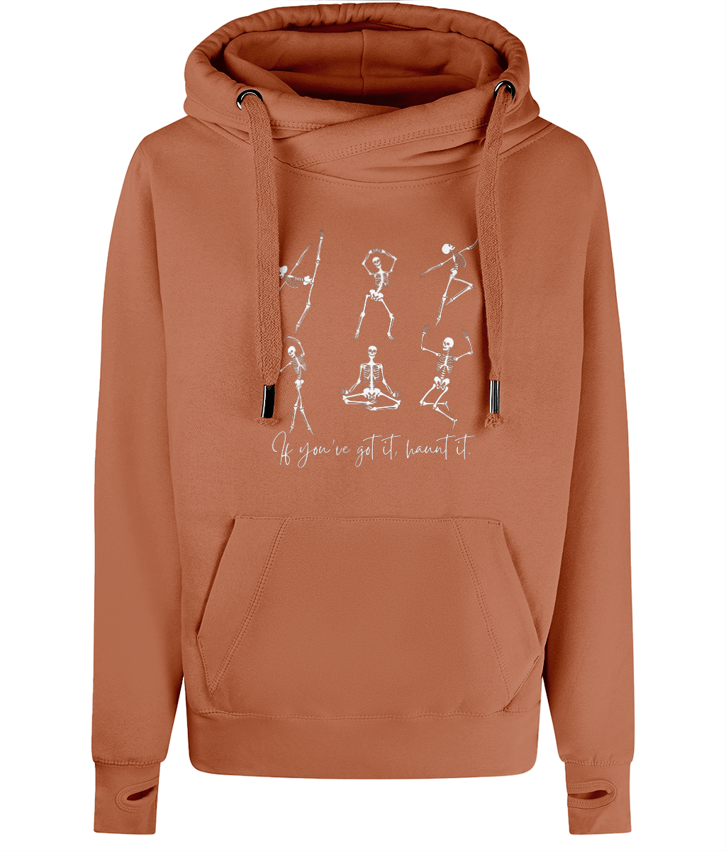 Unisex Halloween Cross Neck Skeleton Hoodie