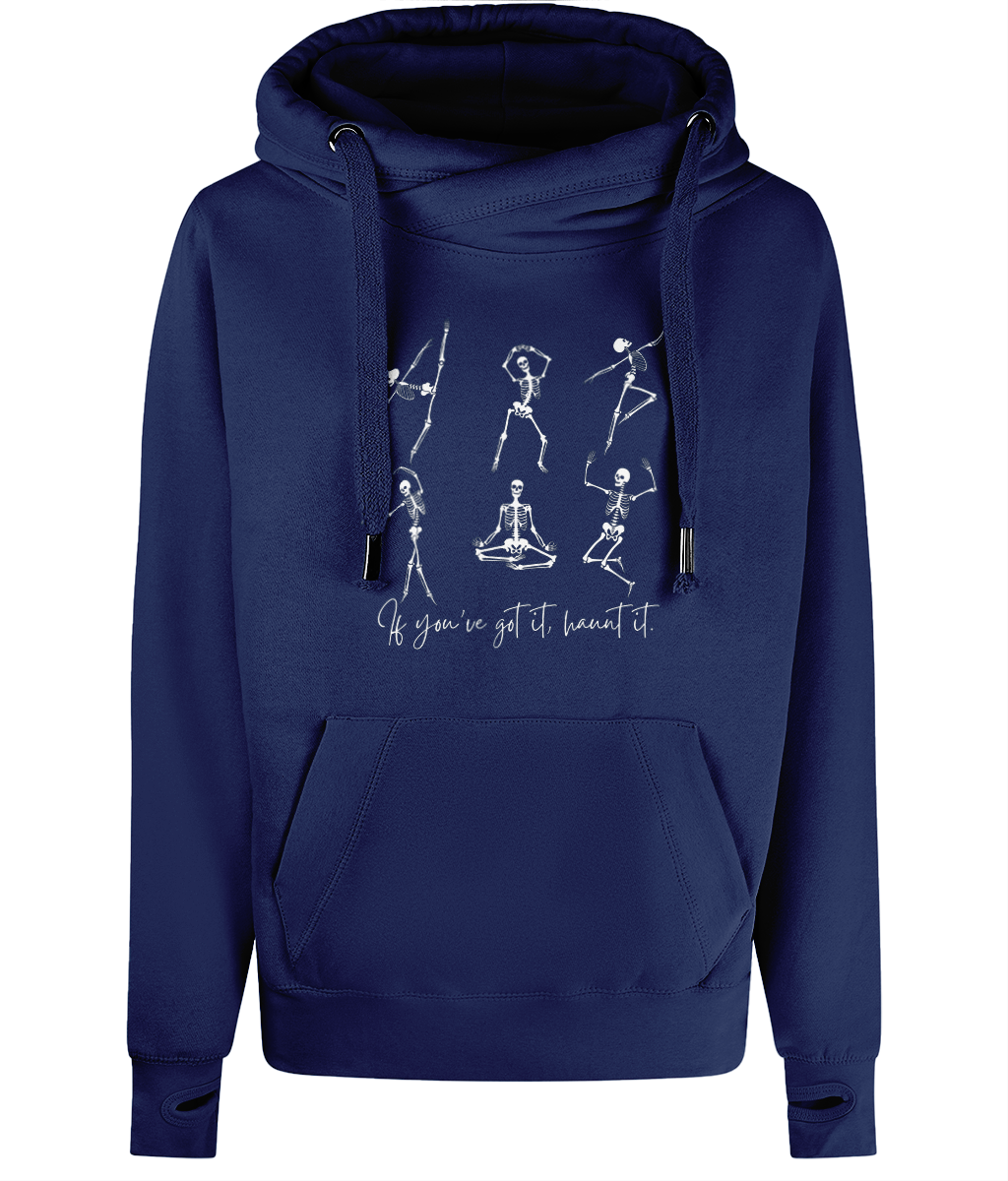 Unisex Halloween Cross Neck Skeleton Hoodie