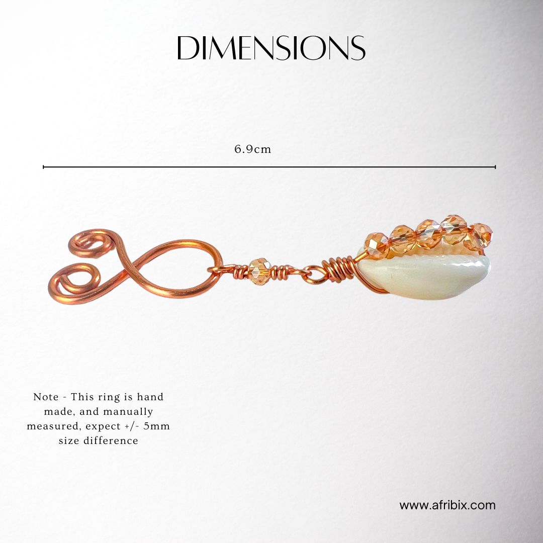 Adagio Cowrie Adjustable Non-permanent Crystal Nipple Rings, No Piercing Jewellery - Set of 2