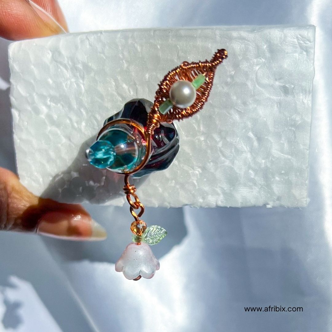 Bloom Adjustable Non-permanent Pearl Nipple Rings, No Piercing Jewellery - Set of 2