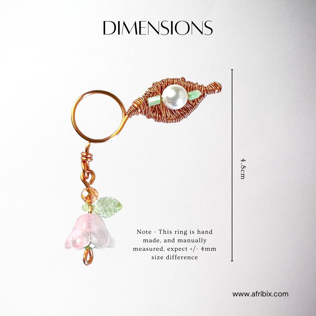 Bloom Adjustable Non-permanent Pearl Nipple Rings, No Piercing Jewellery - Set of 2