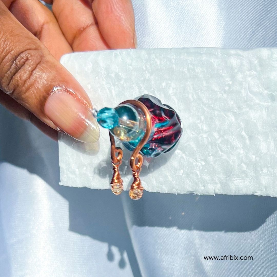 Eden Crystal Adjustable Non-permanent Nipple Rings, Gemstone Nipple Jewellery  - Set of 2