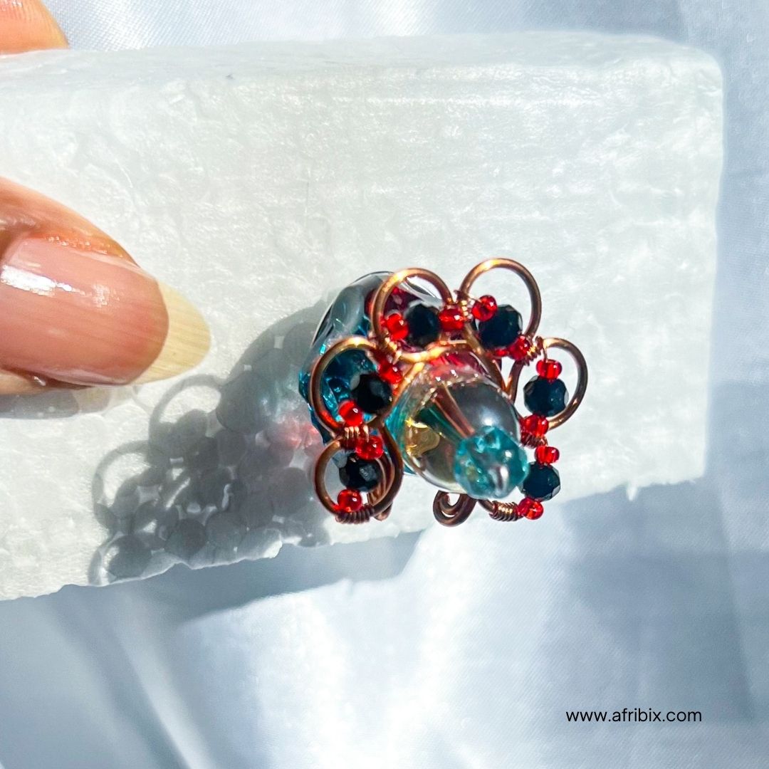 Majesty Crystal Adjustable Non-permanent Nipple Rings, No Piercing Jewellery - Set of 2