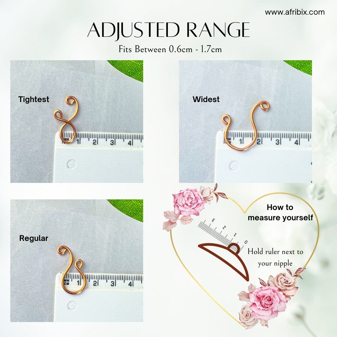 Nocturne Adjustable Non-permanent Nipple Rings, No Piercing Jewellery - Set of 2