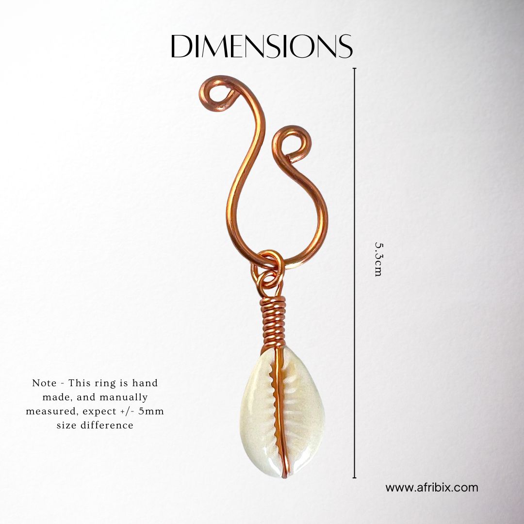 Nocturne Cowrie Adjustable Non-permanent Nipple Rings, No Piercing Jewellery - Set of 2