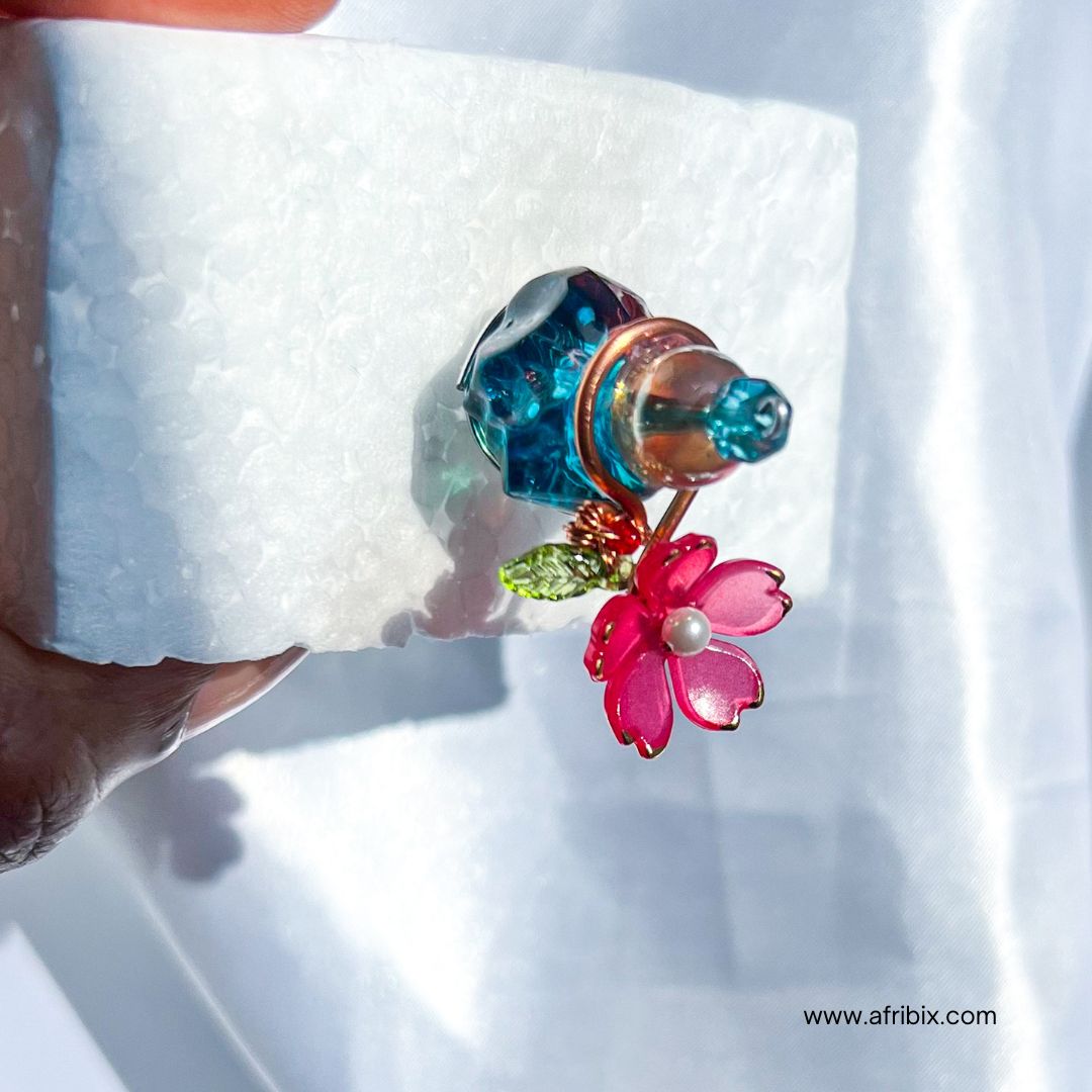 Nocturne Flower Adjustable Non-permanent Nipple Rings, No Piercing Jewellery - Set of 2