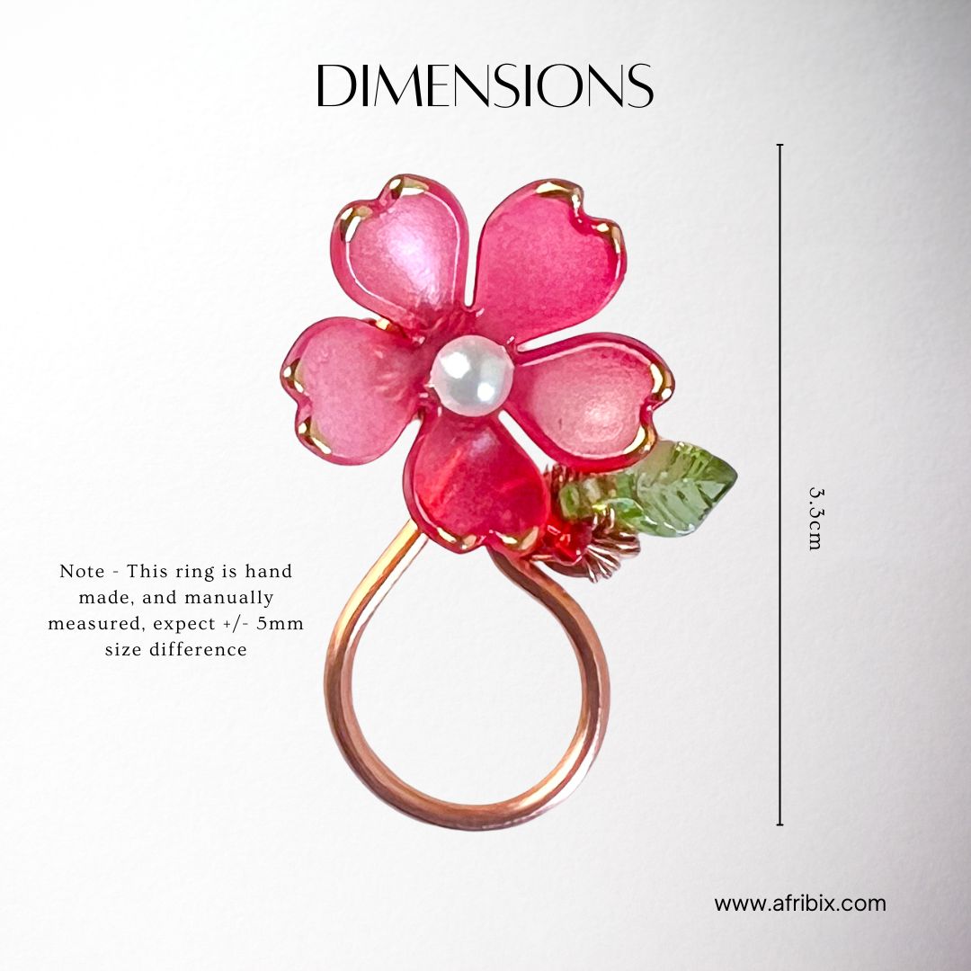 Nocturne Flower Adjustable Non-permanent Nipple Rings, No Piercing Jewellery - Set of 2