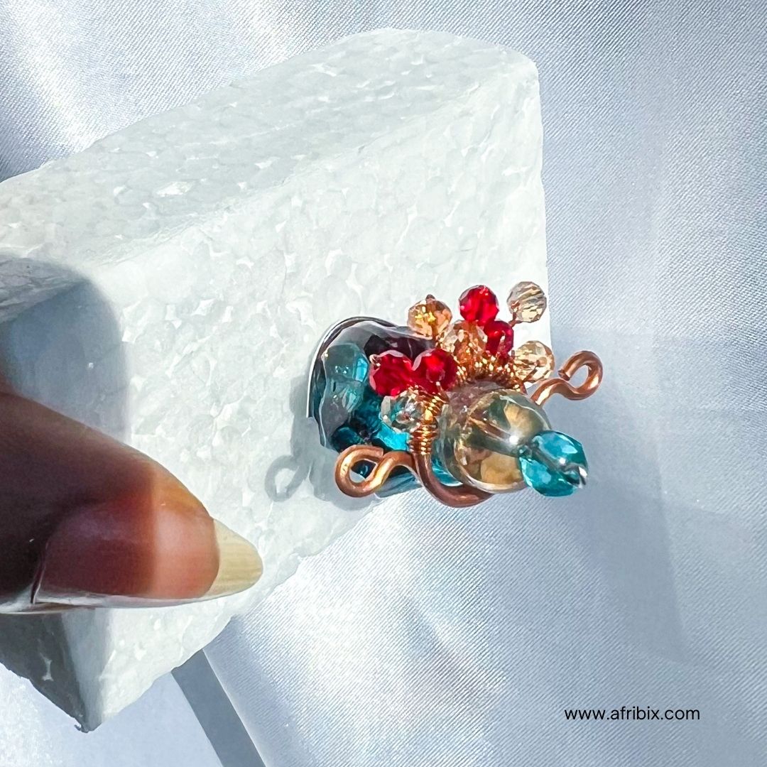 Crystal Tiara Adjustable Non-permanent Nipple Rings, No Piercing Jewellery - Set of 2