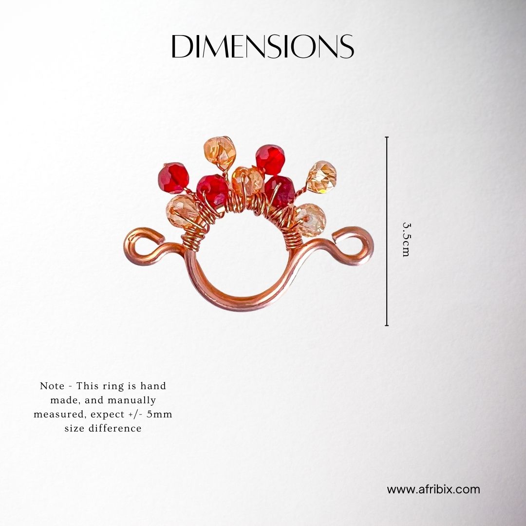 Crystal Tiara Adjustable Non-permanent Nipple Rings, No Piercing Jewellery - Set of 2