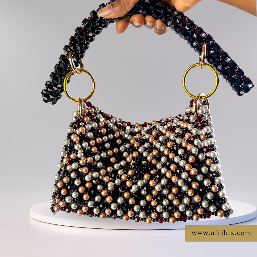 Alá Pearl Luxe Crystal Clutch Hand Bag