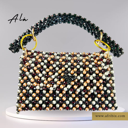 Alá Pearl Luxe Crystal Clutch Hand Bag