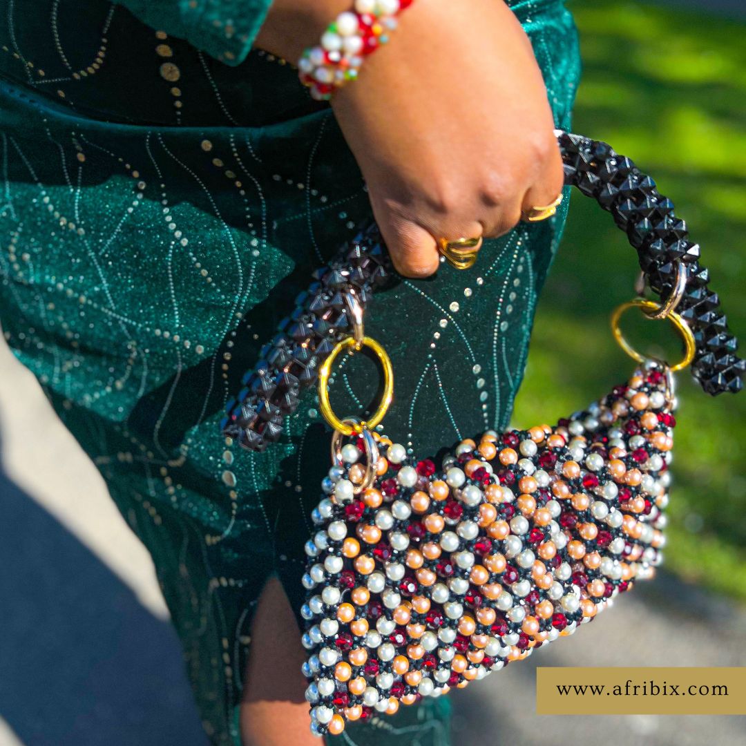 Alá Pearl Luxe Crystal Clutch Hand Bag