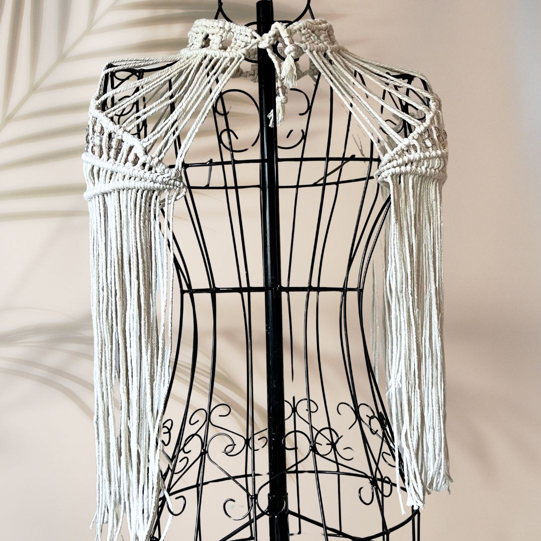 Oba Shoulder Armour Macrame Top