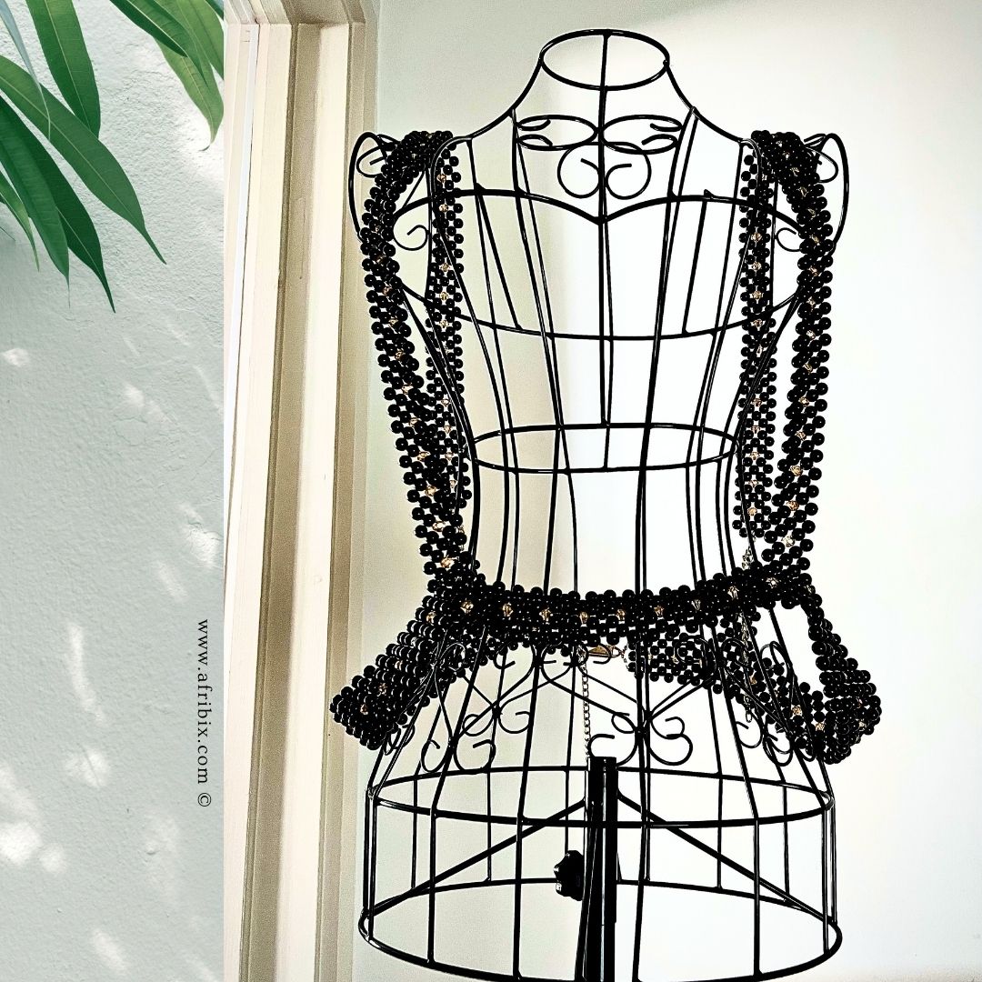 AfriBix Black Bead Body Harness - Ella