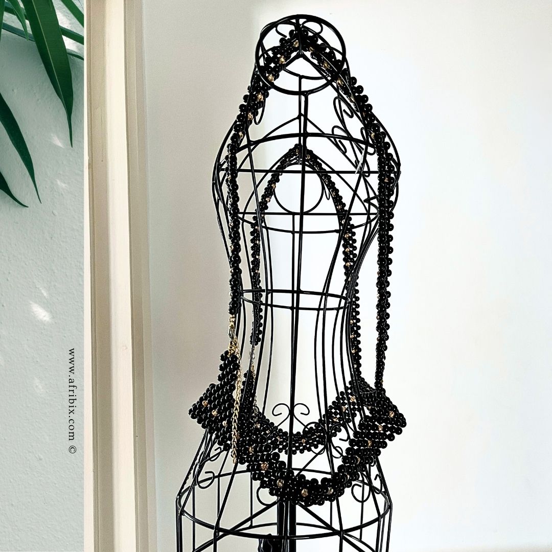 AfriBix Black Bead Body Harness - Ella