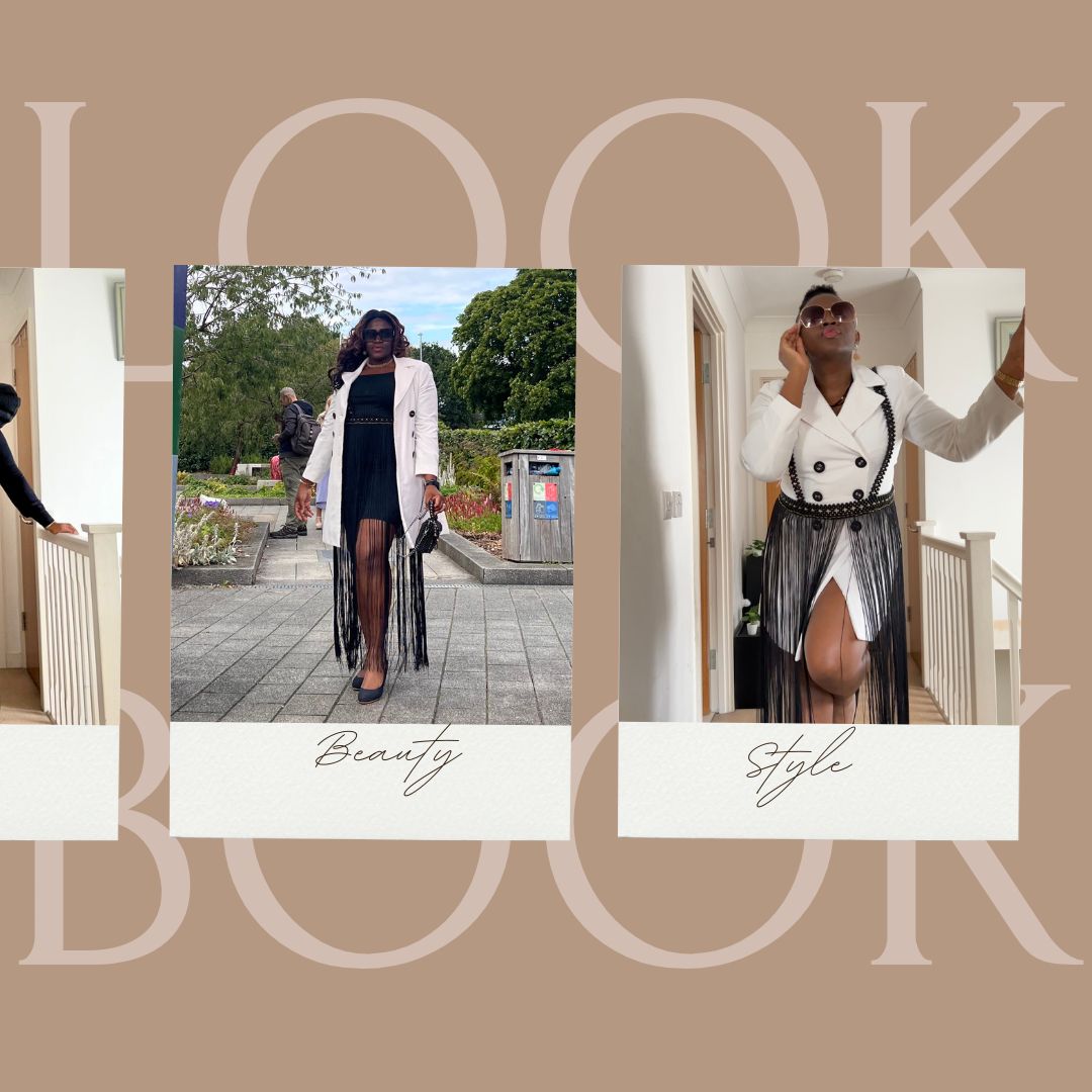 AfriBix Black Fringe Body Harness Dress - Ella