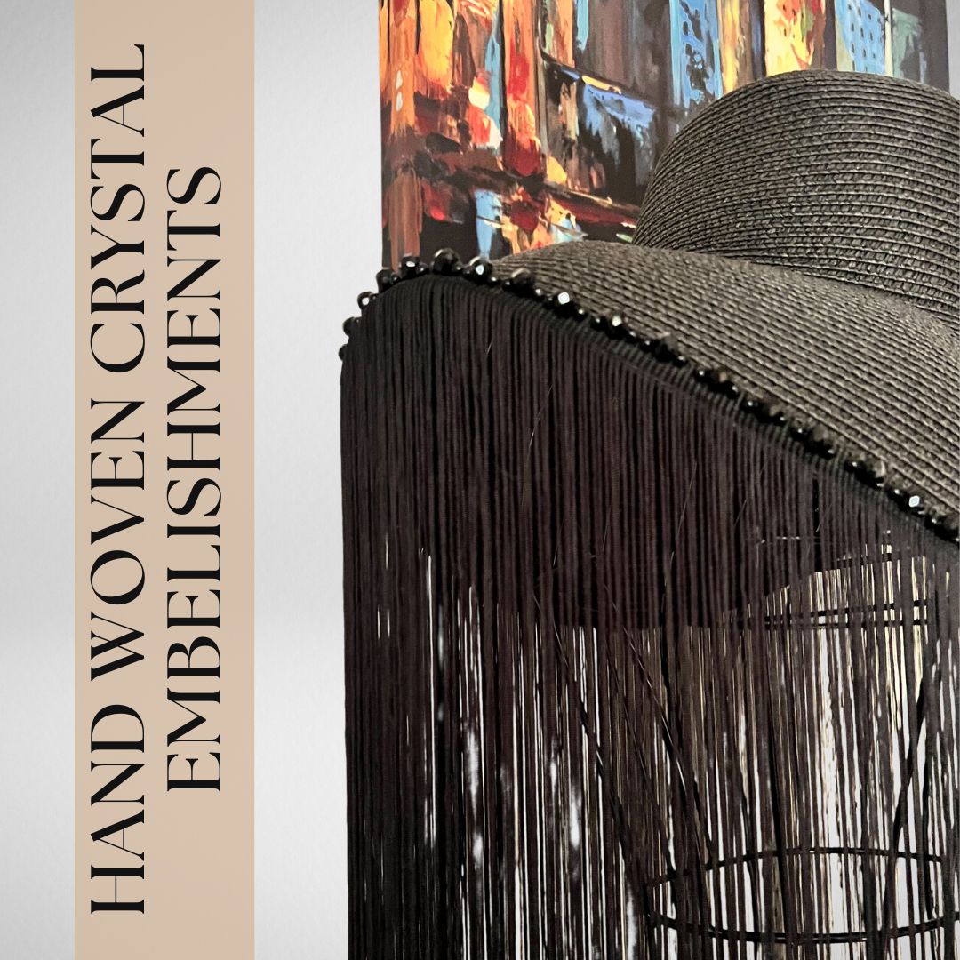 AfriBix Black Fringe Statement Hat - Diva