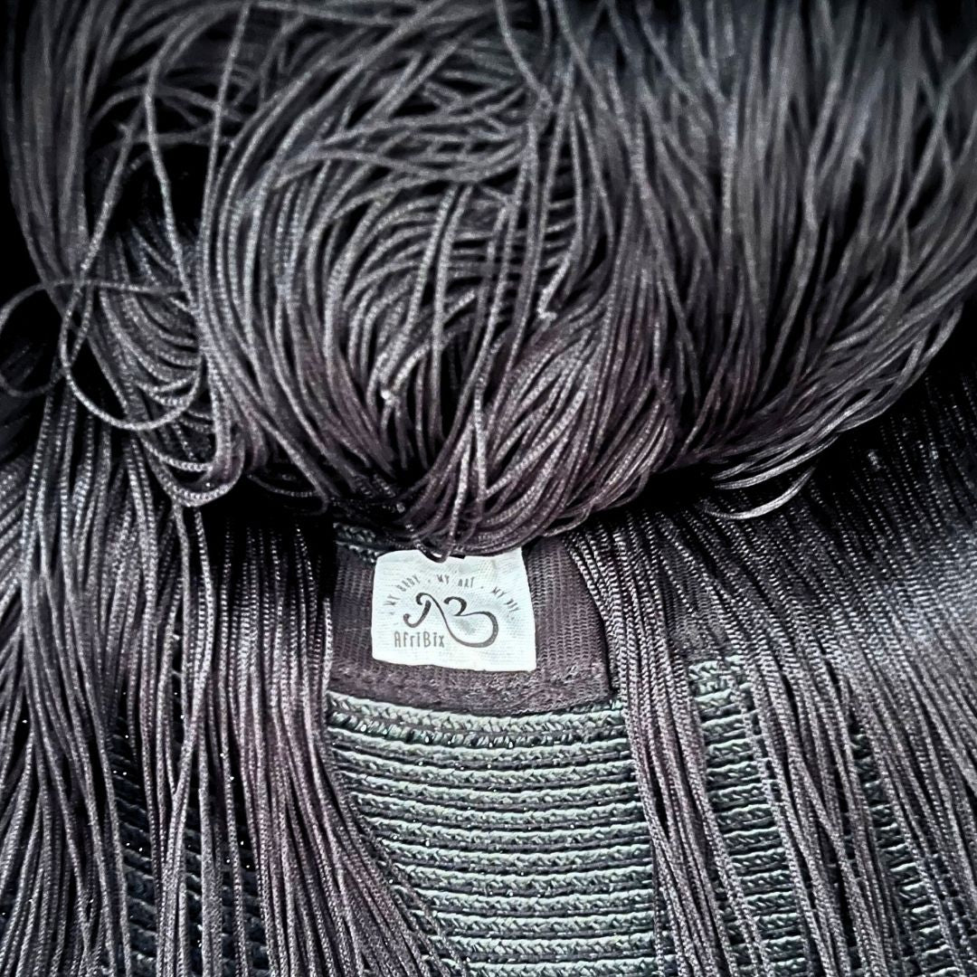 AfriBix Black Fringe Statement Hat - Diva