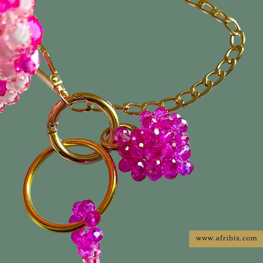 Bloom Floral Heart Pink Clutch Love Hand Bag