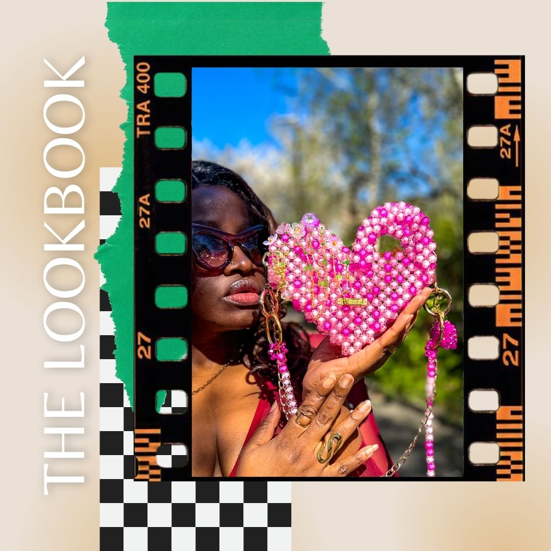 Bloom Floral Heart Pink Clutch Love Hand Bag