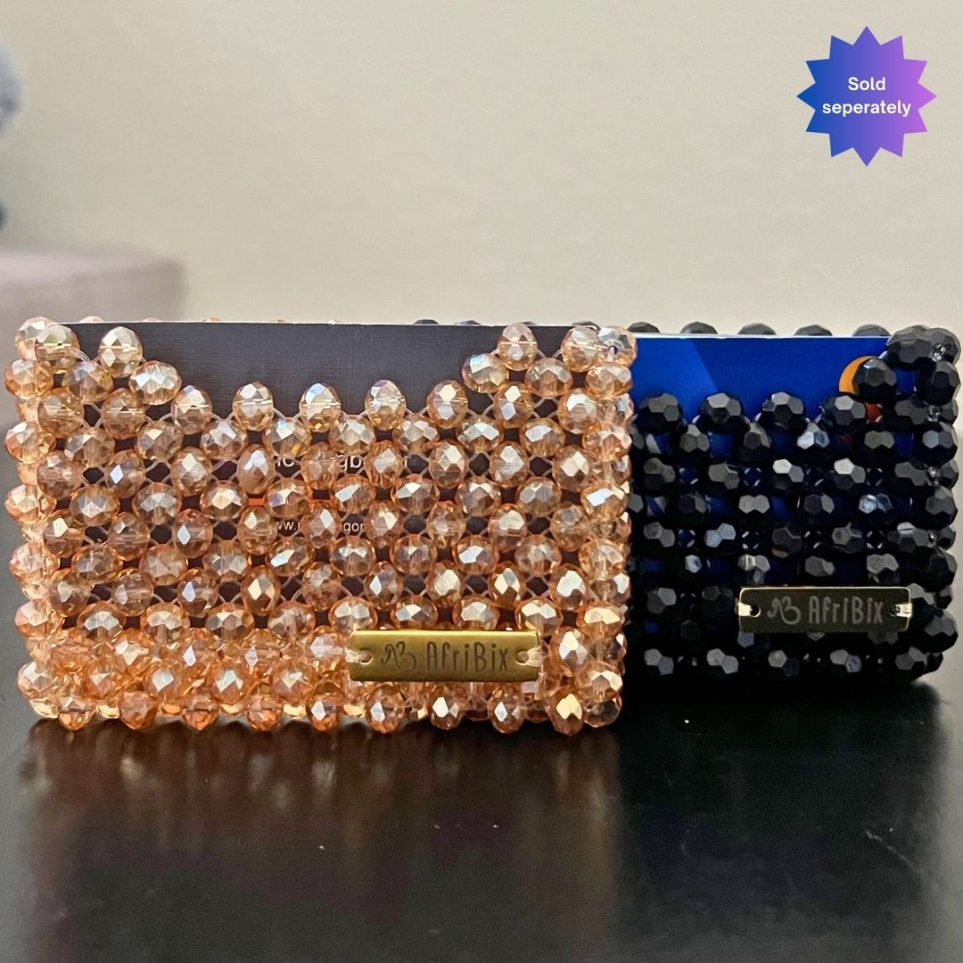 Gold Crystal Business Card and Credit Card Holder