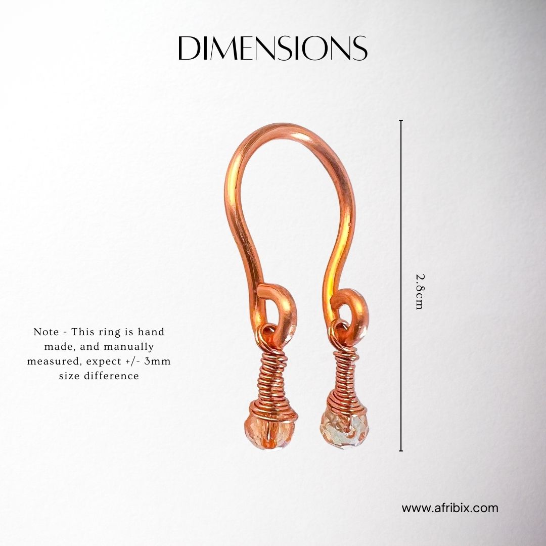 Eden Crystal Adjustable Non-permanent Nipple Rings, Gemstone Nipple Jewellery  - Set of 2