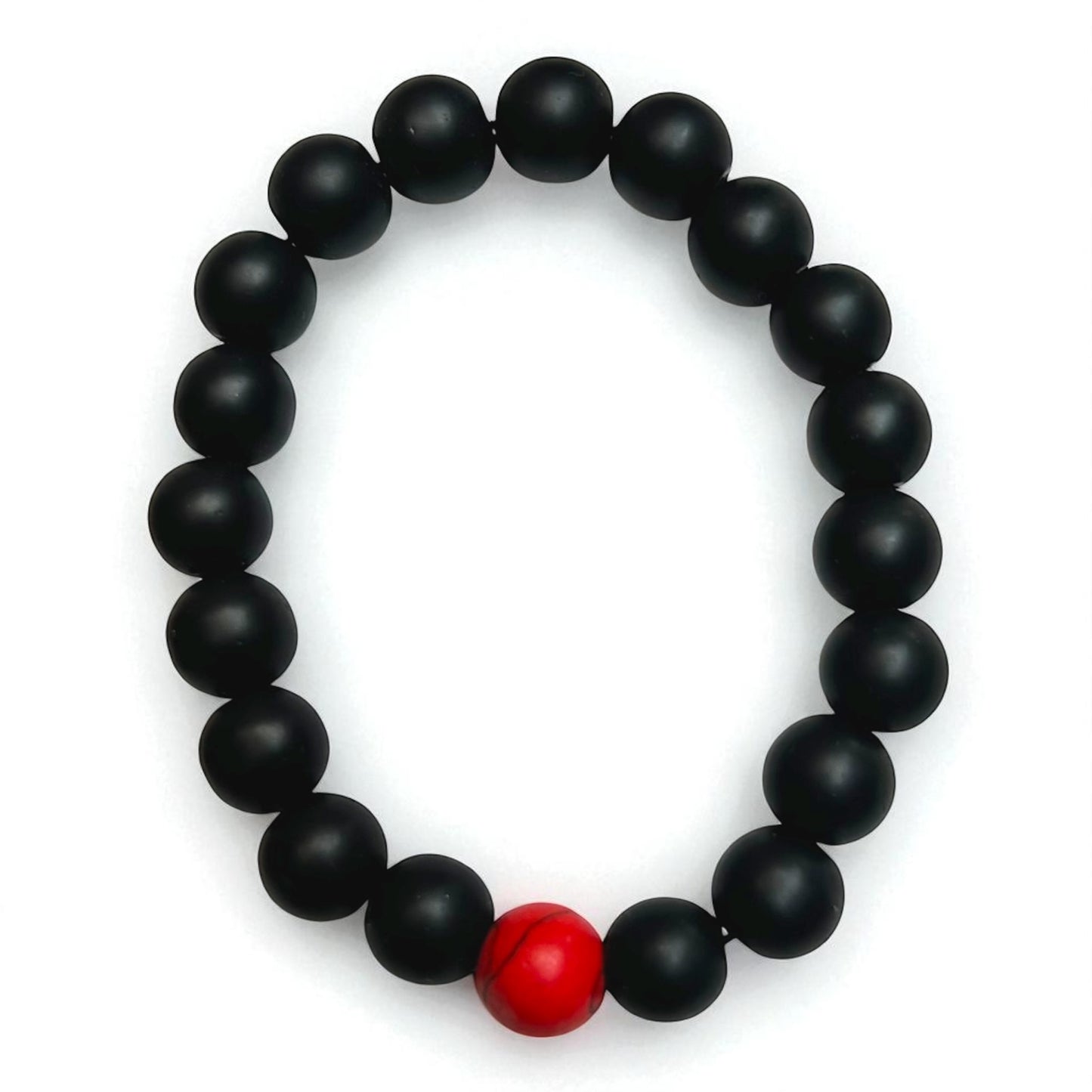 Red Jasper Elastic Bracelet Set