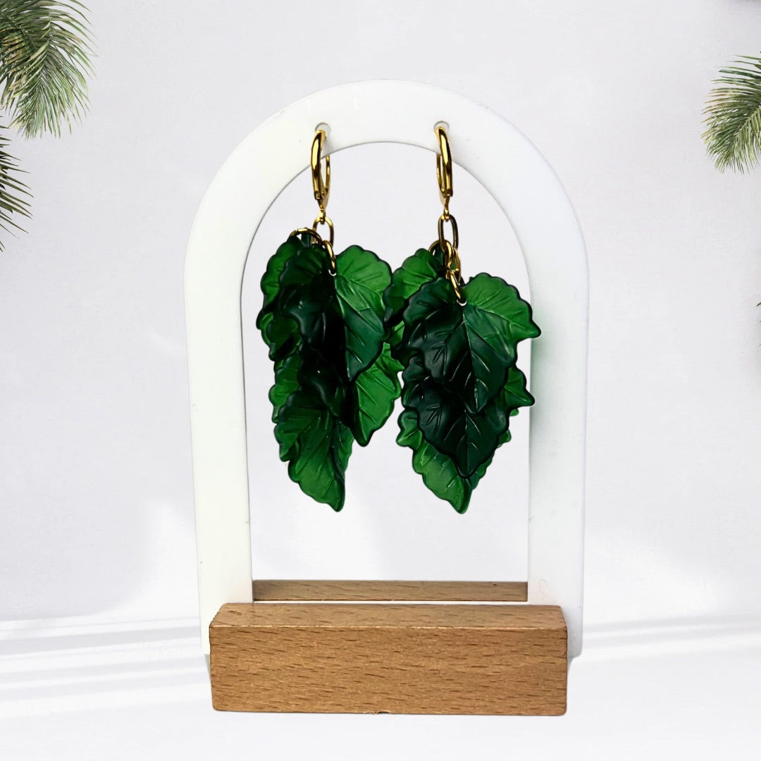 Green Leaves in Bloom Daily Earring