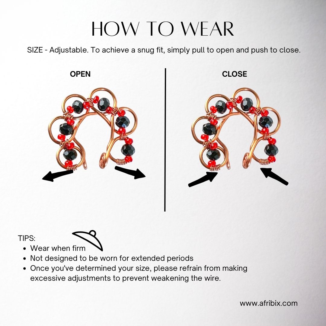 Majesty Crystal Adjustable Non-permanent Nipple Rings, No Piercing Jewellery - Set of 2