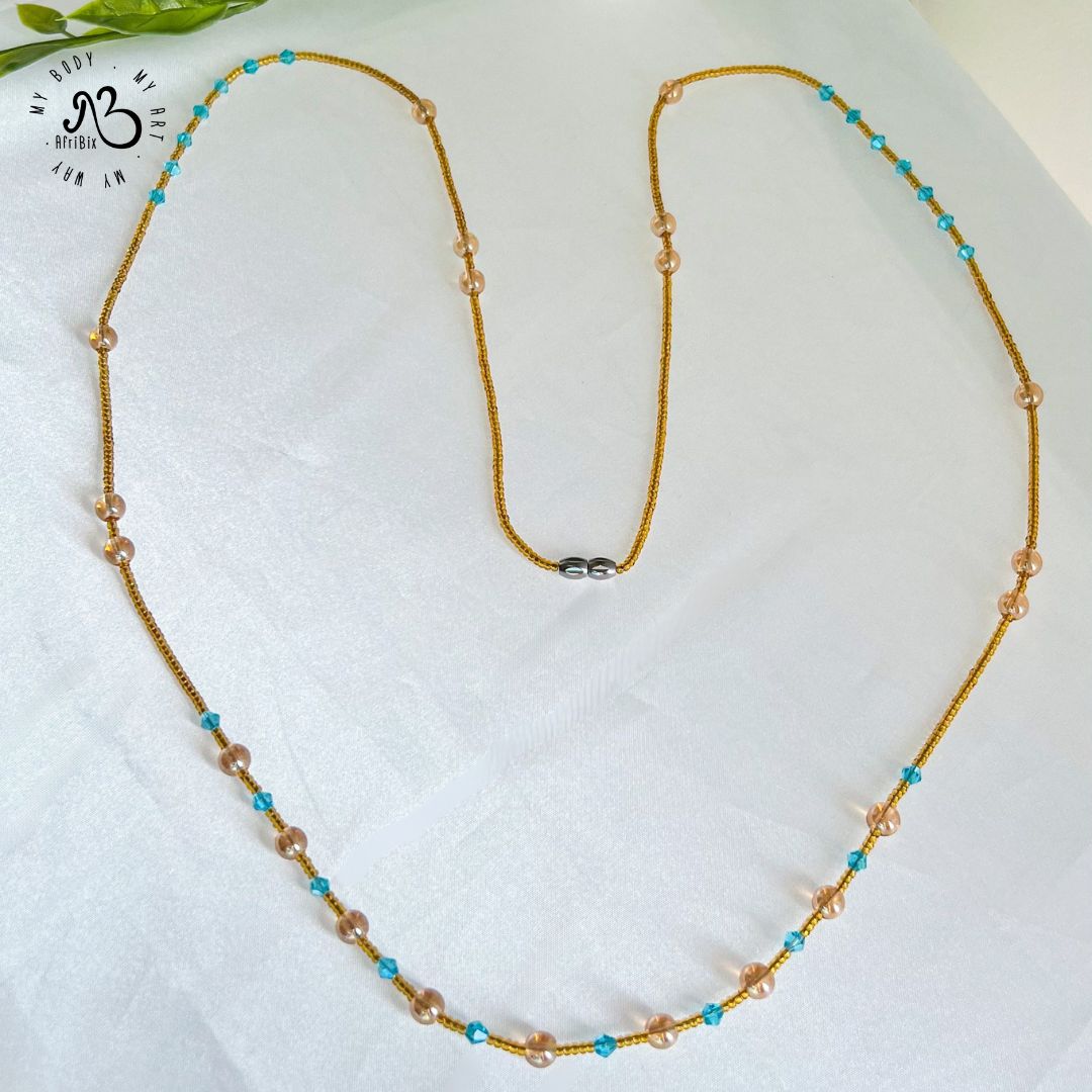 Įfunayá Gold Crystal Waist Bead Set of 2