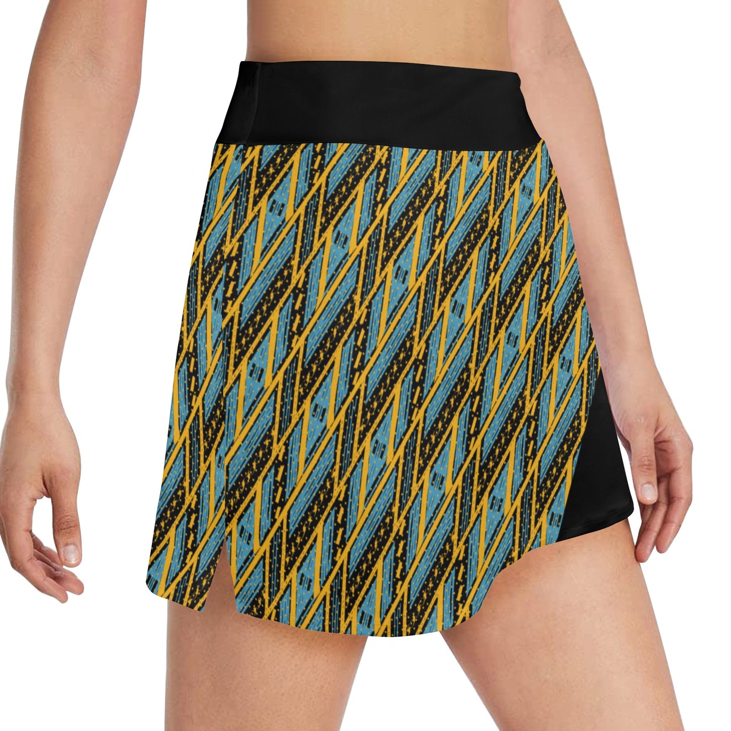 AfriBix Ankara Tennis and Golf Women's Skirt Skort with Pockets