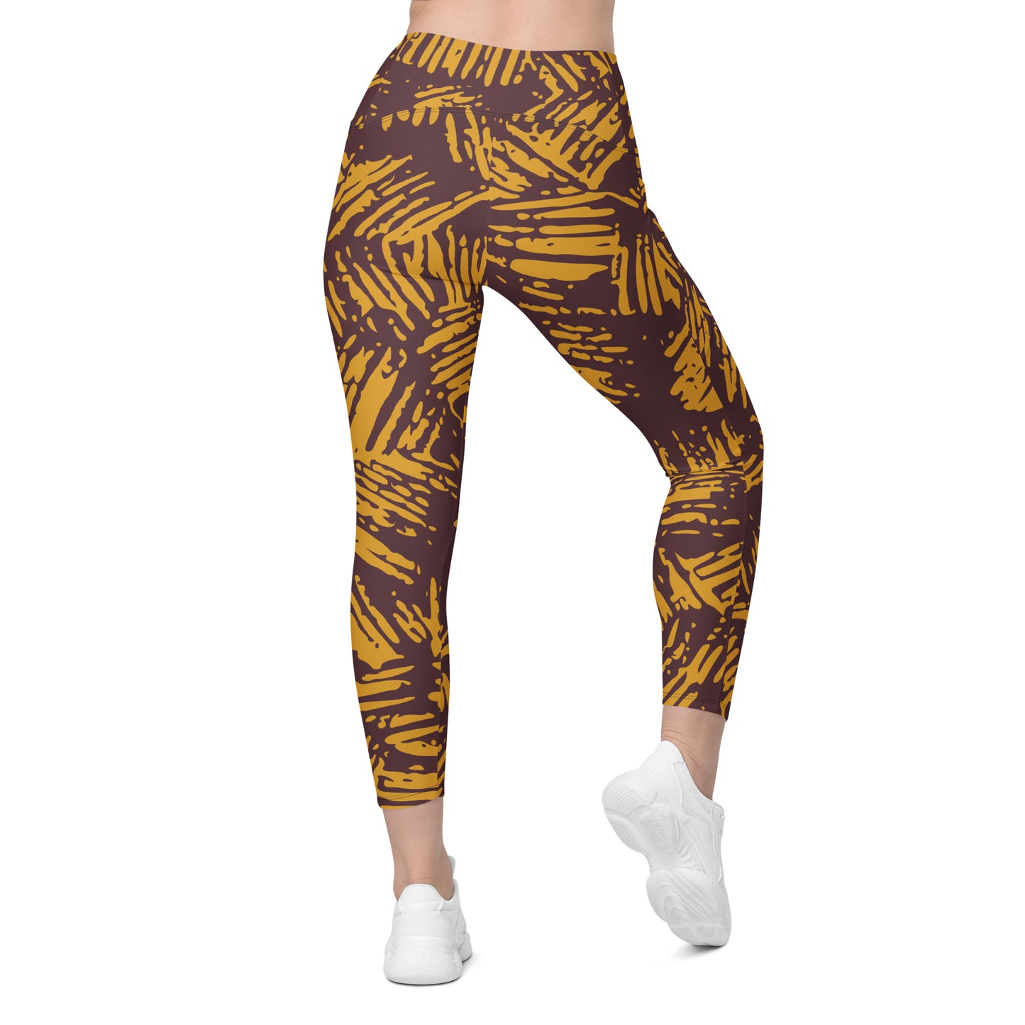 Safari High-Waist Crossover leggings with pockets