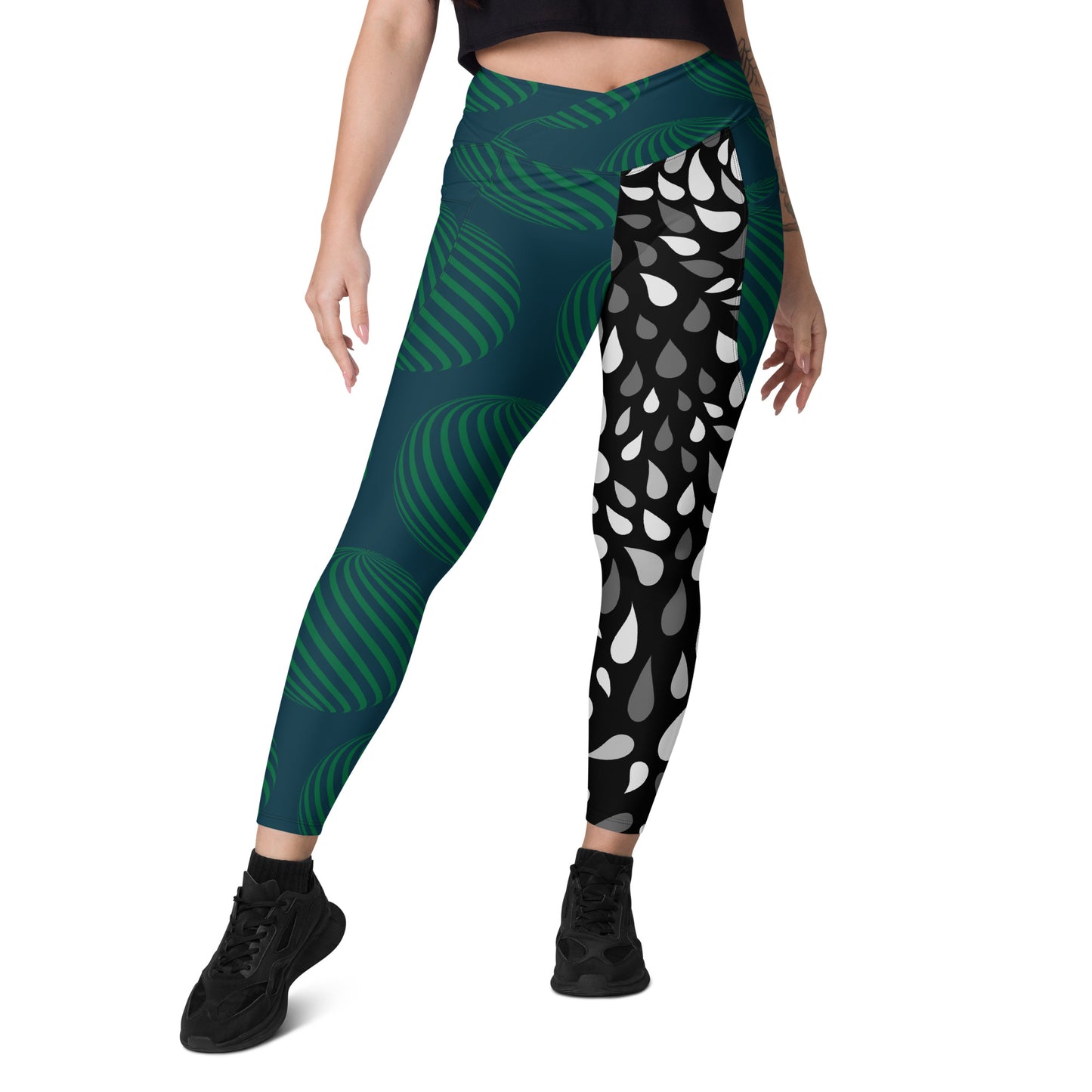 Collage High-waist Crossover leggings with pockets