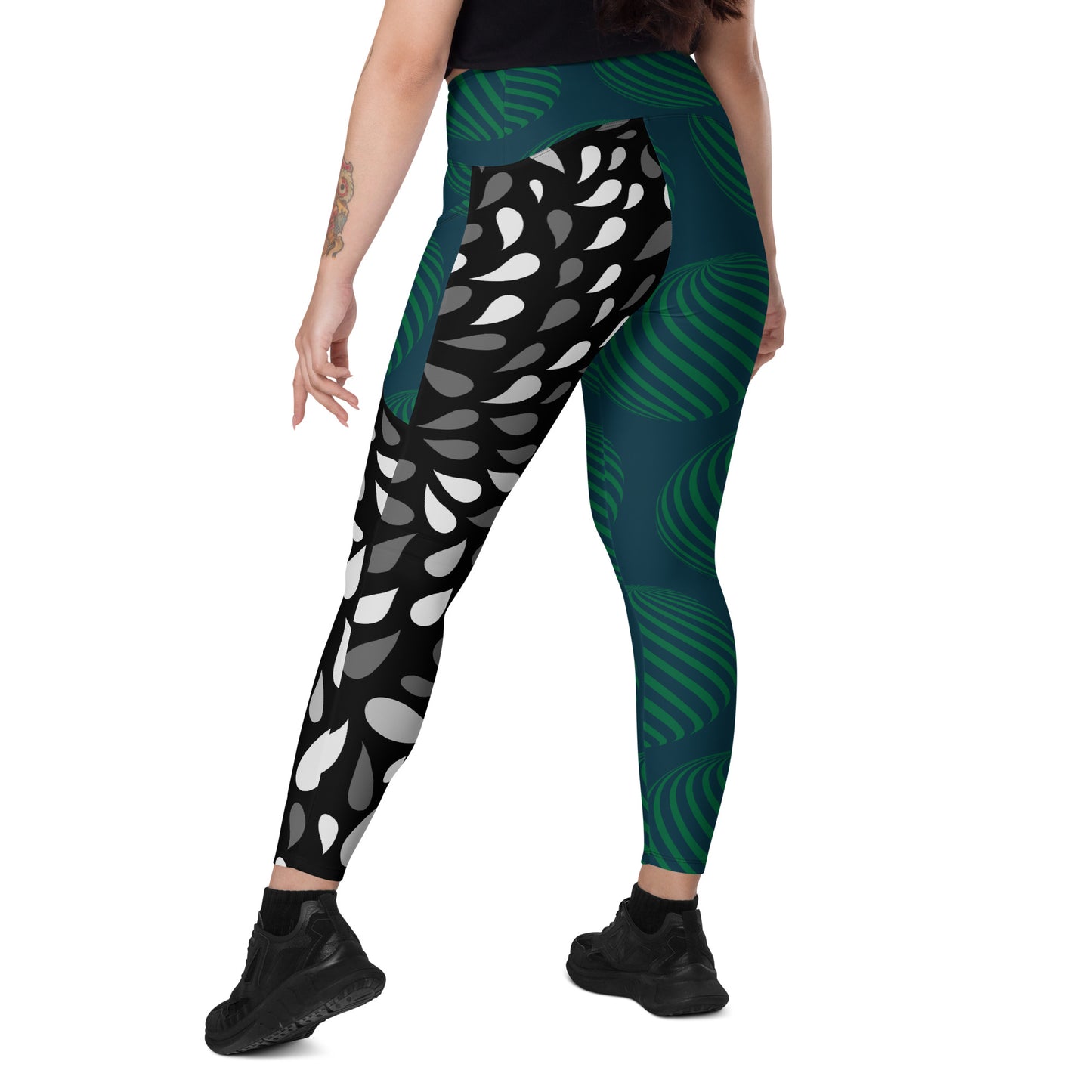 Collage High-waist Crossover leggings with pockets